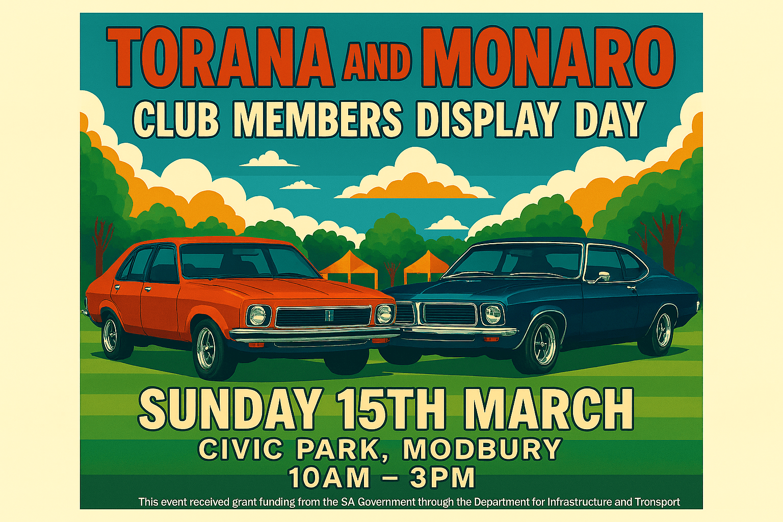 Torana and Monaro Car Club Members Display Day – March 15